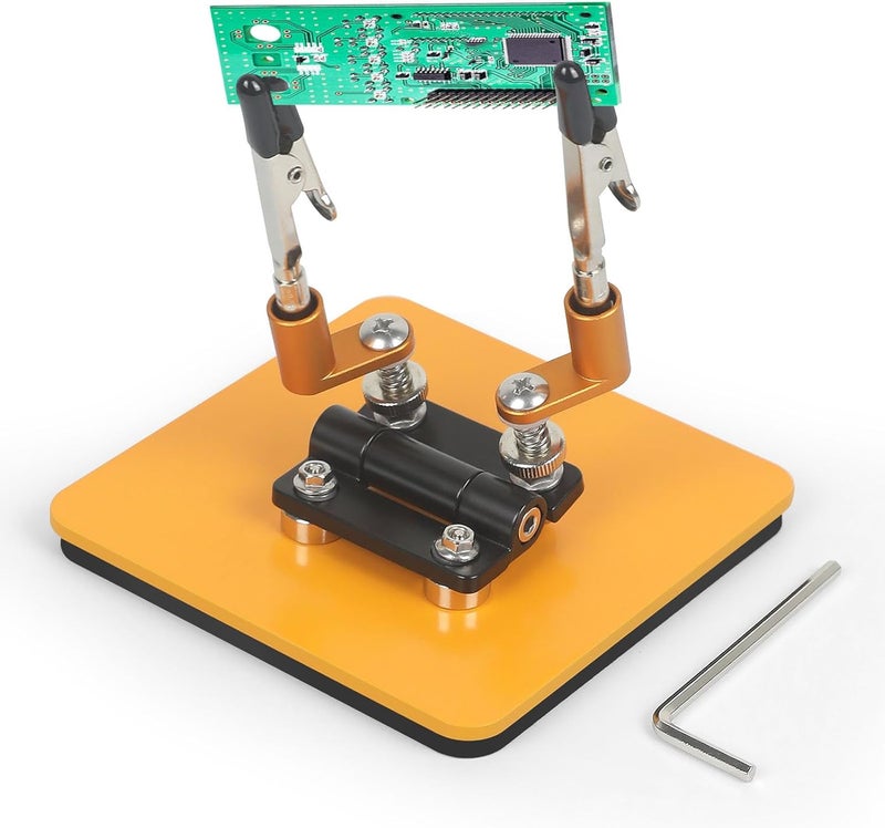 NOEVSBIG Magnetic Helping Hands Soldering Station with A 3.9 x 3.9 Inch Stable Base, 2 Flexible Arms– 360° Rotatable Adjustable Versatile Helping Hands Tool for DIY, Electronics Repair, and Soldering - Image 1